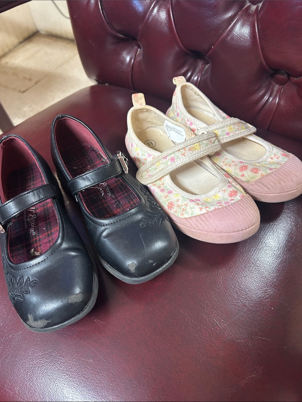 Cat & Jack Pink Floral Mary Janes sneaker Self Esteem Mary Jane size 11